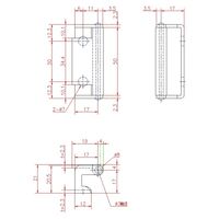 ジョー・プリンス竹下 Bー51ー2 鉄特殊蝶番(芯棒カシメ)50mm 1030515202 1セット(50個)（直送品）