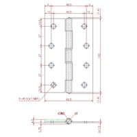 ジョー・プリンス竹下 Bー78ーSUSー102 ステンレス中厚蝶番 102mm 1030781302 1セット(50個)（直送品）