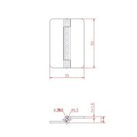 ジョー・プリンス竹下 Bー82ー3 鉄平行蝶番 50mm 1030822203 1セット(100個)（直送品）