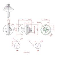 ジョー・プリンス竹下 PHー6ー2 イカリ型ハンドル 中 1020063102 1セット(100個)（直送品）