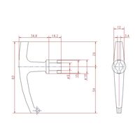 ジョー・プリンス竹下 PHー20HD 取り外しハンドル(ZDCタイプ) 1020209100 1セット(100個)（直送品）