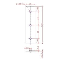 ジョー・プリンス竹下 Bー160BP 裏板(100×25×t=2.3) 1031609001 1セット(100個)（直送品）