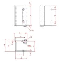 ジョー・プリンス竹下 Bー131 鉄クロメート裏蝶番 1031311200 1セット(50個)（直送品）