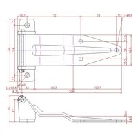 ジョー・プリンス竹下 Bー141ーSUSー2ーL ステンレスリーフヒンジ 左 1031411352 1セット(2個)（直送品）