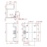 ジョー・プリンス竹下 Bー160BH 鉄クロメート自閉式裏蝶番(横長穴) 35ー45mm用 1031603250 1セット(20個)（直送品）