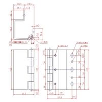 ジョー・プリンス竹下 Bー161 鉄クロメートカブセ扉用裏蝶番 35ー45mm用 1031611200 1セット(20個)（直送品）