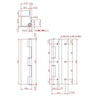 ジョー・プリンス竹下 Bー373ー2 鉄クロメート重量裏蝶番 204mm 1033731202 1セット(5個)（直送品）