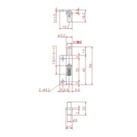 ジョー・プリンス竹下 Bー400ーL 小型ピボットヒンジ 左 1034001250 1セット(50個)（直送品）