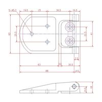 ジョー・プリンス竹下 Bー530 樹脂製リーフヒンジ 1035301600 1セット(10個)（直送品）