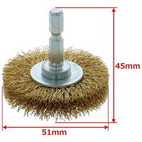 高儀 EARTH MAN 六角軸ホイールワイヤーブラシ キンセン50mm 4907052555150 1セット(4個)（直送品）