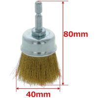 高儀 EARTH MAN 六角軸カップワイヤーブラシ 真鍮50mm 4907052555198 1セット(4個)（直送品）