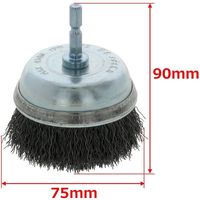 高儀 EARTH MAN 六角軸カップワイヤーブラシ 鋼線75mm 4907052555181 1セット(4個)（直送品）