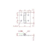 ジョー・プリンス竹下 Bー27HーSUSー1 ステンレス長蝶番(穴アキ)30mm 1030271301 1セット(100個)（直送品）