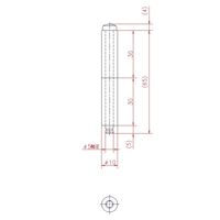 ジョー・プリンス竹下 Bー25ー1 鉄パイプ蝶番 60mm 1030252201 1セット(100個)（直送品）