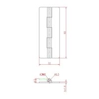 ジョー・プリンス竹下 Bー27ー7 鉄長蝶番 80mm 1030272207 1セット(200個)（直送品）