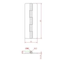 ジョー・プリンス竹下 Bー27ー8 鉄長蝶番 90mm 1030272208 1セット(100個)（直送品）