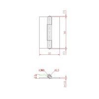 ジョー・プリンス竹下 Bー27ーSUSー3 ステンレス長蝶番(穴ナシ)50mm 1030272303 1セット(100個)（直送品）