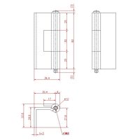 ジョー・プリンス竹下 Bー35 鉄裏蝶番 1030352200 1セット(40個)（直送品）