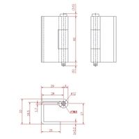 ジョー・プリンス竹下 Bー31 鉄裏蝶番 1030312200 1セット(40個)（直送品）