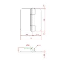 ジョー・プリンス竹下 Bー1A 鉄サッシ用平蝶番(穴ナシ) 1030012200 1セット(40個)（直送品）