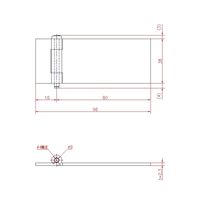 ジョー・プリンス竹下 Bー8Aー4 鉄平蝶番 38mm 1030083204 1セット(60個)（直送品）