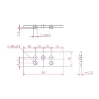 ジョー・プリンス竹下 Bー19DBPーM5 M5用裏板(t=2.3mm) 1030199101 1セット(100個)（直送品）
