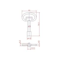 ジョー・プリンス竹下 PHー58HDーT T型キーロット用ハンドル 1020589130 1セット(100個)（直送品）