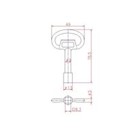 ジョー・プリンス竹下 PHー58HDーS S型キーロット用ハンドル 1020589140 1セット(100個)（直送品）