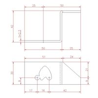 ジョー・プリンス竹下 PHー74CMー5042ーL 2.3用Z曲げ止金 50×42ーL 1020749102 1セット(100個)（直送品）