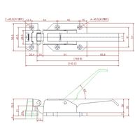 ジョー・プリンス竹下 PHー408ーSUS ステンレス密閉ラッチハンドル 1024081300 1個（直送品）