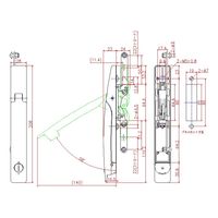 PHー447Dー1ーR アウトサイドハンドル ワンアクションロックタイプ 大 右 1024471101 1セット(5個)（直送品）