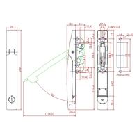 PHー448Dー1 アウトサイドハンドル ワンアクションロックタイプ 2点止 大 1024481101 1セット(5個)（直送品）