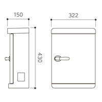 美濃クラフト かもんポスト　ＰＡＳＴ（パスト）右開き　メタリックシルバーＰＳＴーＲーＭＳ 110950 1台（直送品）