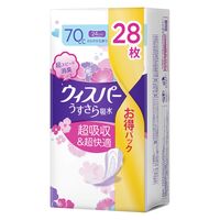 ウィスパー うすさら吸水 女性用 中量用 70cc 24cm 1セット（28枚入×5個） P＆G 尿漏れ ウイスパ-