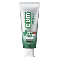 GUM(ガム)プラス デンタルペースト ハーブミント 120g 1セット(4本) < 殺菌 高濃度フッ素配合 むし歯予防 口臭予防 >