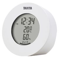タニタ 温湿度計 時計 温度 湿度 デジタル 卓上 マグネット ホワイト TT-585-WH 5個