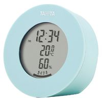 タニタ 温湿度計 時計 温度 湿度 デジタル 卓上 マグネット ライトブルー TT-585-BL 5個