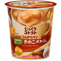 ポッカサッポロ　じっくりコトコト こんがりパン 発酵素材の麹とけこむきのこポタージュ カップ　1セット（24個）