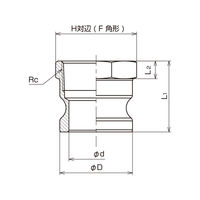 フローバル プロスタイルツール（PROSTYLETOOL） アルミ製レバーカップ 雌ネジアダプター 2" KLA-162 1個（直送品）