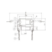 フローバル プロスタイルツール（PROSTYLETOOL） アルミ製レバーカップ 雄ネジカプラー 2" KLB-162 1個（直送品）