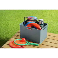 SANKA 収納ボックス 持ち手付き 収納ケース squ+ インボックス L プラスチック 日本製 グレー 312771 1個（直送品）