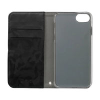 オウルテック iPhoneSE(第2~3世代)/8/7/6s対応迷彩柄手帳型ケースブラック OWL-CVIC4714-BK 1個