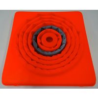 ミズケイ 伸縮式三角コーン 62cm〈オレンジ〉 8201025 1セット(10個)（直送品）