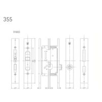 ウエスト WEST 355ーS2205ーBT 万能引戸錠 55514198 1個（直送品）