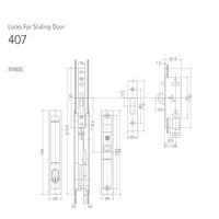 ウエスト WEST 407ーH0505ーBT 戸先鎌錠 BS21~28 55514212 1個（直送品）