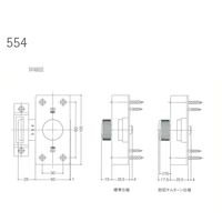 ウエスト WEST 554HSーR0805ーST 面付本締錠セット DT=33ー50 55519368 1セット（直送品）