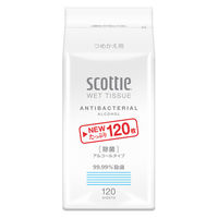 ウェットティッシュ 除菌シート 日本製紙クレシア スコッティ　アルコール除菌　詰替用 1箱（120枚入×20個）