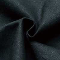 日本紐釦貿易 綿麻キャンバス ブラック 3mカット HCL6001-F-3M　巾約110cm×3mカット（直送品）