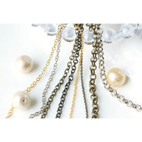 日本紐釦貿易 ネックレスチェーン 3mの切売カット 経線約0.3mm 内径約1mm シルバー　KH2（直送品）