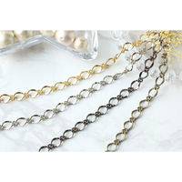 日本紐釦貿易 ネックレスチェーン 3mの切売カット 約/径線1mm 内径3mm ゴールド KH65（直送品）